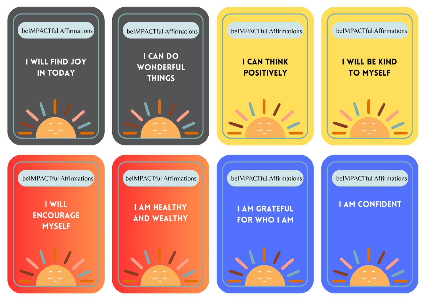 beIMPACTful affirmation cards.